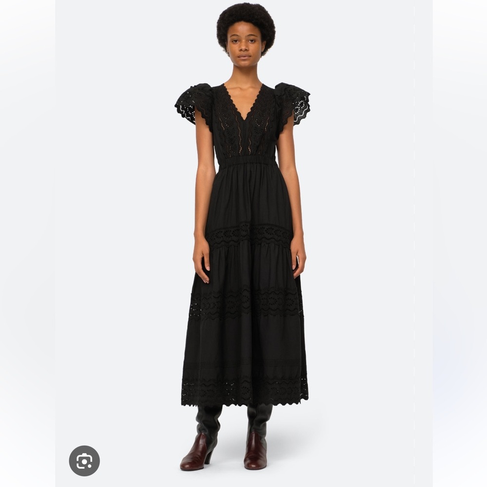 Georgina Elegant Black Lace Dress